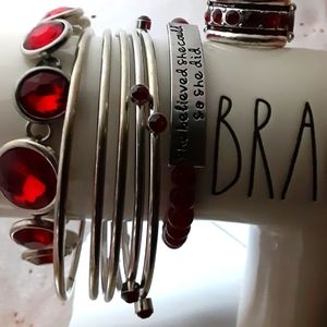 Dark Red.. She BELIEVED-she could....Ladies bracelets.